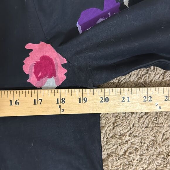 Soft Surrounding Pleated Dark Floral Lightweight Tunic Blouse Size S Casual - Picture 7 of 13